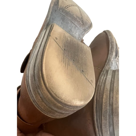 American Rag Acale Midcalf Brown Boots Women's 9M Straps & Buckles Pull On - Picture 10 of 15